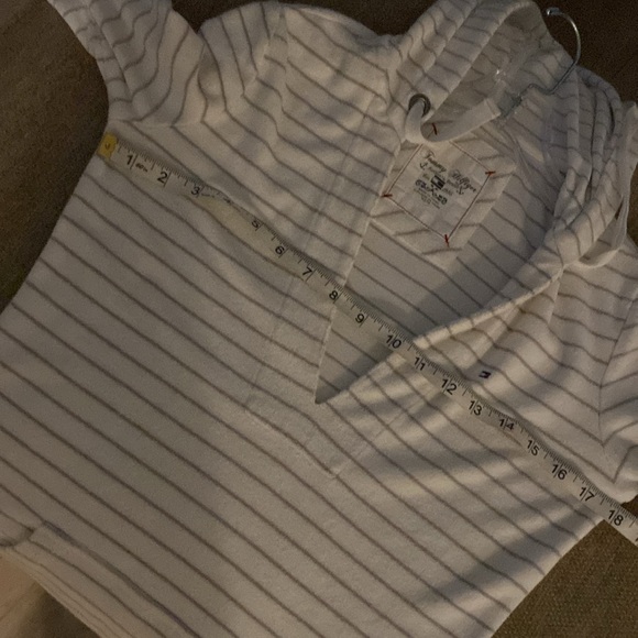 TOMMY Hilfiger classic terry cloth stripe beach coverup hoodie tunic dress XS - Picture 5 of 5